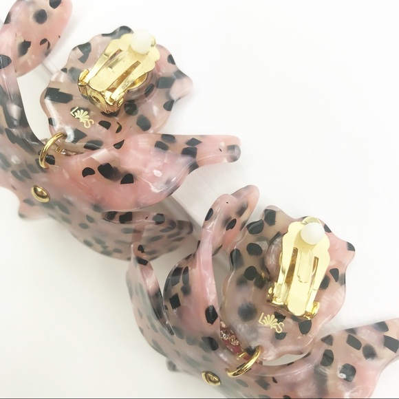 LELE SADOUGHI | Crystal Lily Earrings Pink Leopard - Picture 7 of 7